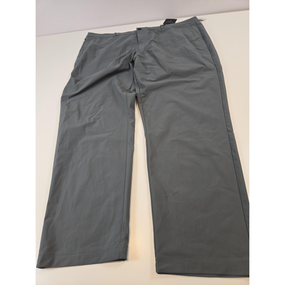 01.ALGO Performance Pants Mens 42 Dark Forest Casual Stretch Polyester Zip Fly